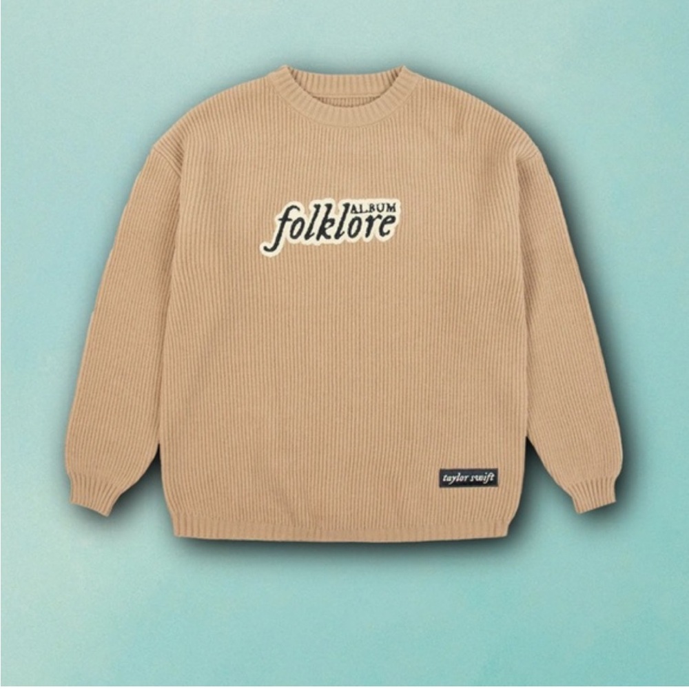 Taylor Swift Beige 'Folklore Album' Sweater